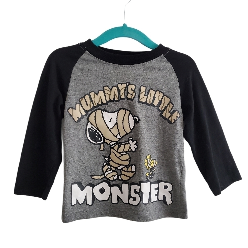 Peanuts Mummys Little Monster Snoopy Halloween Tee‎